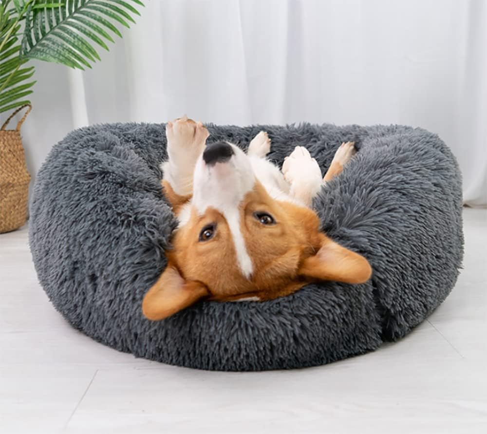 Plush Doughnut Pet Bed – Medium (17")