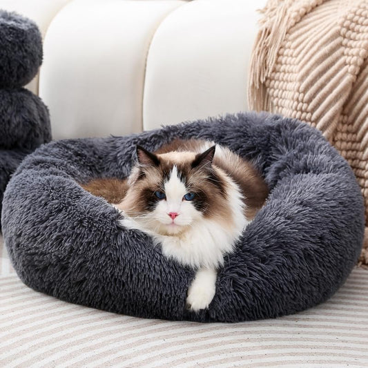 Plush Doughnut Pet Bed – Medium (17")
